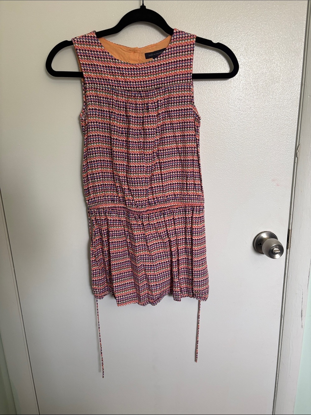 Tommy Hilfiger Pink Multi-Stripe Sleeveless Mini Dress